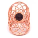 Ring seed of life met amethist koperkleur -- 3.6x2.2 cm - Afbeelding 3