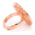 Ring bloem des levens roze goudkleur -- 2.5 cm - Afbeelding 2