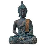 Boeddha in Meditatie antiek look Thailand -- 140 g;10x6x15cm