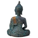Boeddha in Meditatie antiek look Thailand -- 140 g;10x6x15cm - Afbeelding 2