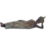 Liggende Boeddha antieke look Thailand -- 470g; 36x9x11cm - Afbeelding 4