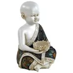 Monnikje met waxinelichthouder -- 570g; 11x11x18.5cm - Afbeelding 2