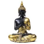 Biddende Boeddha antieke finish Thailand -- 580g;15.5x9x22cm