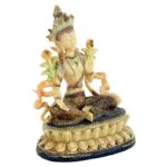 Groene Tara Vrouwelijke Boeddha -- 512 g; 13x9x17 cm - Afbeelding 2