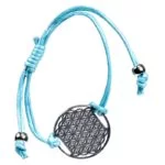 Armbandjes Bloem des Levens turquoise set van 10 stuks - Afbeelding 2