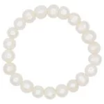 Armband witte potato parels -- 19 cm - Afbeelding 3