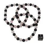 Armband lava/rozenkwarts -- 19 cm - Afbeelding 2