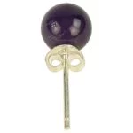 Amethist oorstekers 925 zilver -- 0.6 cm - Afbeelding 2