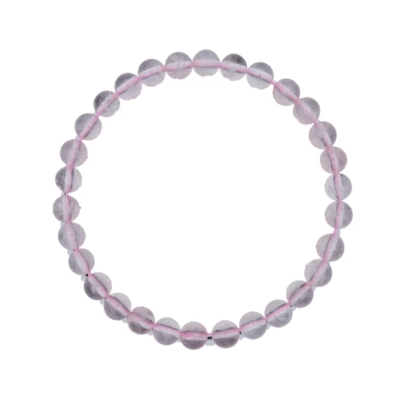 Armband rozenkwarts -- 19 cm - Afbeelding 2