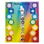 Chakra hanger 7 halfedelstenen zilver -- 3.5 cm - Afbeelding 2