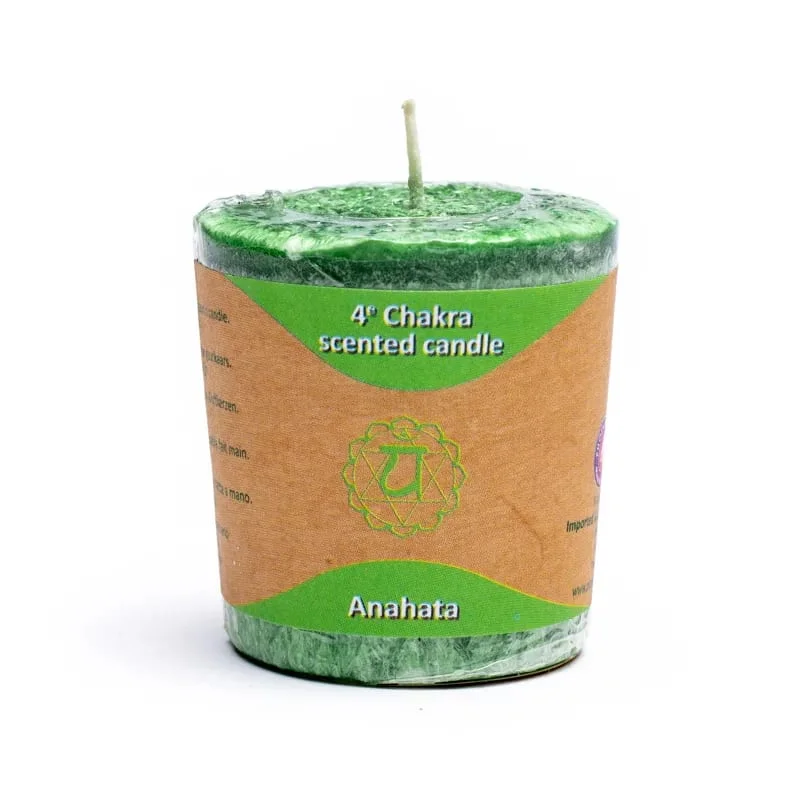 644 Votief geurkaarsje 4e chakra -- 4.5x4 cm - Afbeelding 1