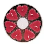 Hartvormige geurkaarsjes stearine roos -- 4x2 cm - Afbeelding 2