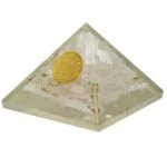 Orgoniet Piramide seleniet bloem des levens -- 7.5x7.5x6 cm - Afbeelding 2