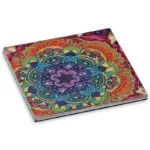 Mandala onderzetters keramiek set van 4 -- 10x0.5 cm - Afbeelding 2
