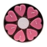 Hartvormige geurkaarsjes stearine kersenbloesem - 4x2 cm - Afbeelding 2