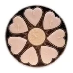 Hartvormige geurkaarsjes stearine jasmijn -- 4x2 cm - Afbeelding 2