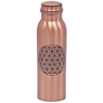 Koperen drinkfles bloem des levens geprint -- 750 ml - Afbeelding 2