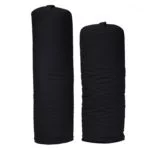 Bolster zwart rond bio katoen -- 60x16 cm - Afbeelding 2