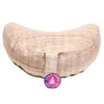 Meditatiekussen naturel hennep halve maan -- 33x13 cm - Afbeelding 2