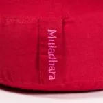 Meditatiekussen 1e chakra Muladhara geborduurd -- 33x17 cm - Afbeelding 2