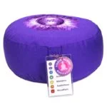 Meditatiekussen 7e chakra Sahasrara geborduurd -- 33x17 cm - Afbeelding 3