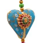Decoratieve slinger hartjes katoen -- 90 cm - Afbeelding 2