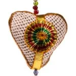 Decoratieve slinger hartjes jute -- 90 cm - Afbeelding 3