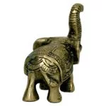 Minibeeldje olifant messing -- 185 g; 7x7.5 cm - Afbeelding 4