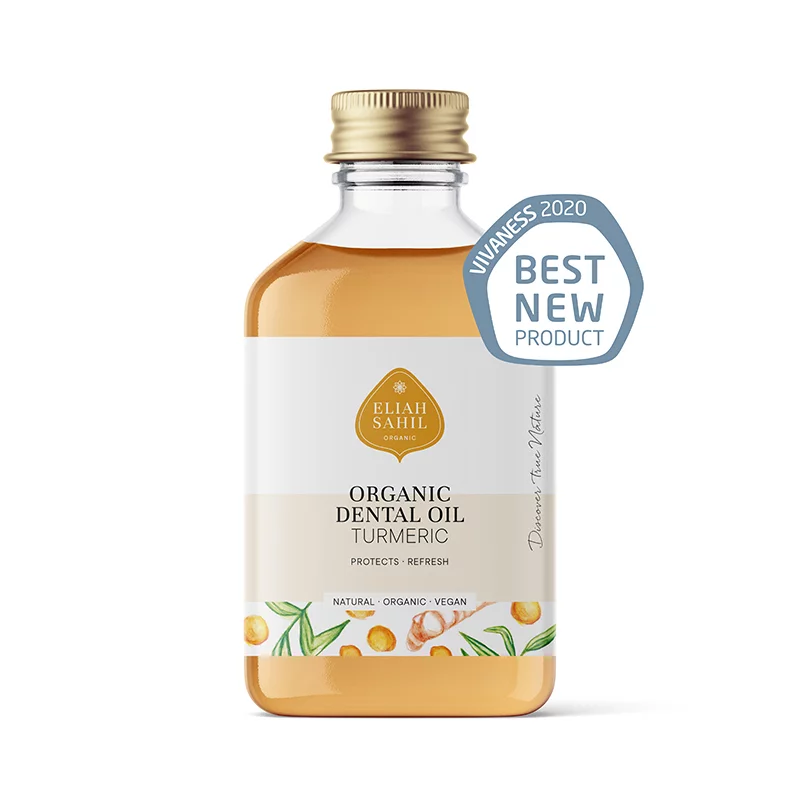 13084 Biologische Tandolie Kurkuma Eliah Sahil -- 100ml - Afbeelding 1