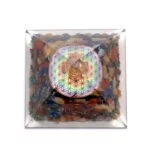 Bloem des levens chakra piramide met kristalpunt -- 7x7x6cm - Afbeelding 3