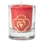 Votief geurkaars 1e chakra in geschenkdoos