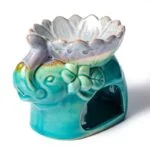 Olieverdamper & aromabrander olifant turquoise -- 12.5x9x9cm - Afbeelding 2