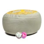 Meditatiekussen grijs levensboom bio katoen -- 33x17 cm - Afbeelding 3