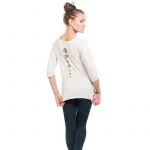Yoga top biologisch katoen chakra M/L wit