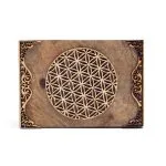 Tarotdoos - Sieradendoos - Bloem Des Levens - Mangohout -  18 cm x 12 cm x 7 cm - Afbeelding 2