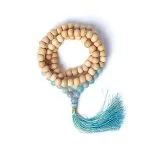 Tulsi mala met angeliet/ amazoniet AA kwaliteit in zakje - Afbeelding 4