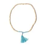 Tulsi mala met angeliet/ amazoniet AA kwaliteit in zakje - Afbeelding 3