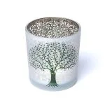 Sfeerlicht matglas/metallic Levensboom - 7.3 cm x 8 cm