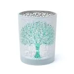 Sfeerlicht matglas/metallic Levensboom - 10 cm x 12.5 cm