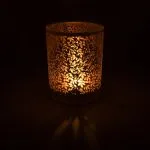 Sfeerlicht matglas/metallic Levensboom - 10 cm x 12.5 cm - Afbeelding 2