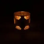 Sfeerlicht matglas/metallic Boeddha - 7,3 cm x 8 cm - Afbeelding 3