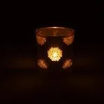 Sfeerlicht matglas/metallic Boeddha - 7,3 cm x 8 cm - Afbeelding 2