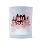Sfeerlicht matglas/metallic Lotus - 10 cm x 12.5 cm - Afbeelding 4