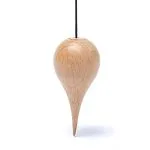 Pendel hout druppelvormig - 6.5 cm