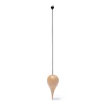 Pendel hout druppelvormig - 6.5 cm - Afbeelding 2
