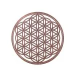 Metalen stickers - Bloem des Levens- Rosé verguld - 7,5 cm  x 8 cm - 4 stuks - Afbeelding 2