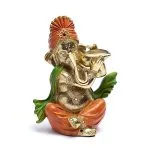 Beeld Ganesha met rituele schelp -  25 cm x 20 cm x 13 cm