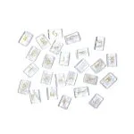 Runen Orakelset van bergkristal in fluwelen tasje - 2 cm x 1,5 cm - Afbeelding 2