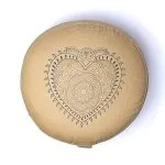 Meditatiekussen hart beige biokatoen (OCS) - 33 cm x 17 cm - Afbeelding 2
