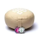 Meditatiekussen oneindige knoop beige biokatoen (OCS) - 33 cm x 17 cm - Afbeelding 2